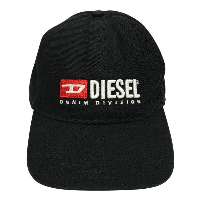 DIESEL ディーゼル CORRY-DIV-WASH キャップ ユニセックス コットン 帽子 ロゴ ブラック サイズ2 A11356 中古 T1