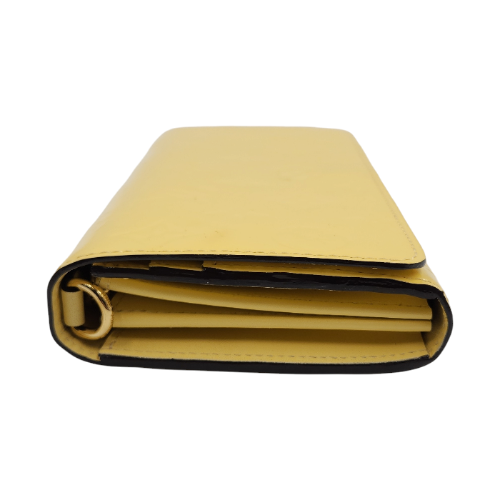 LOUIS VUITTON ルイヴィトン ヴェルニ ポルトフォイユ サラチェーン 長財布 レディース チェーンウォレット シトリン M90149 中古 T1