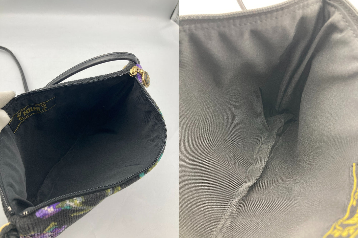 FEILER フェイラー シャノン ショルダーバッグ チャコールグレー 中古 D4