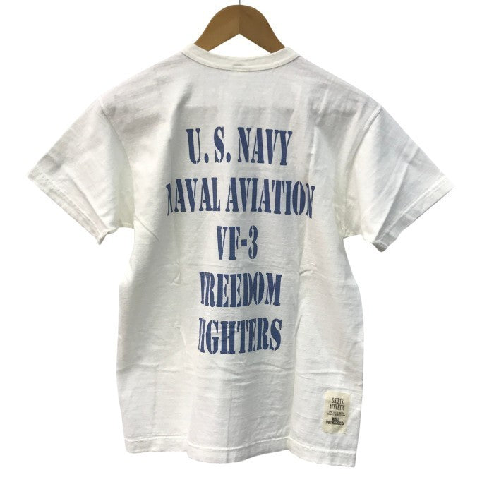 TOYS McCOY トイズマッコイ Tシャツ メンズ コットン 半袖 FELIX THE CAT フェリックス プリント ホワイト/ブルー Mサイズ 中古 T1