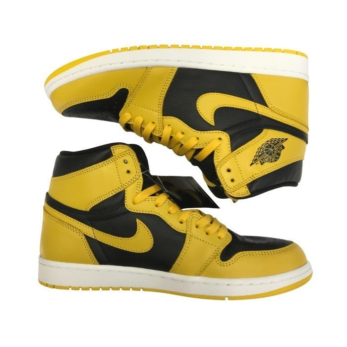 NIKE AIR JORDAN 1 RETRO HIGH OG スニーカー メンズ ハイカット エアジョーダン イエロー/ブラック 28.5cm 555088-701 中古 T1