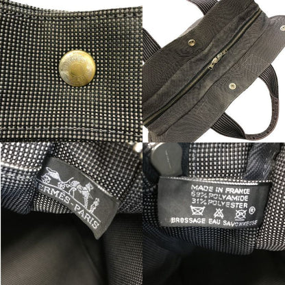 HERMES エルメス エールライン MM キャンバス トートバッグ ユニセックス A4収納 キャンバス 通勤 通学 チャコールグレー 中古 T1