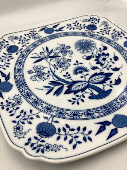 HUTSCHENREUTHER フッチェンロイター ブルーオニオン スクエアプレート L 中古 D4
