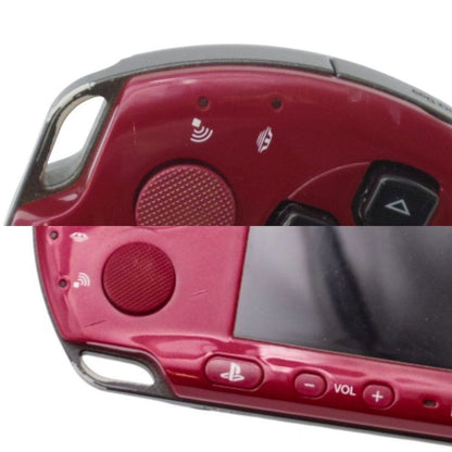 バッテリーなし SONY SCE PSP プレイステーションポータブル ブラック/レッド PSP-3000 本体 中古 a1