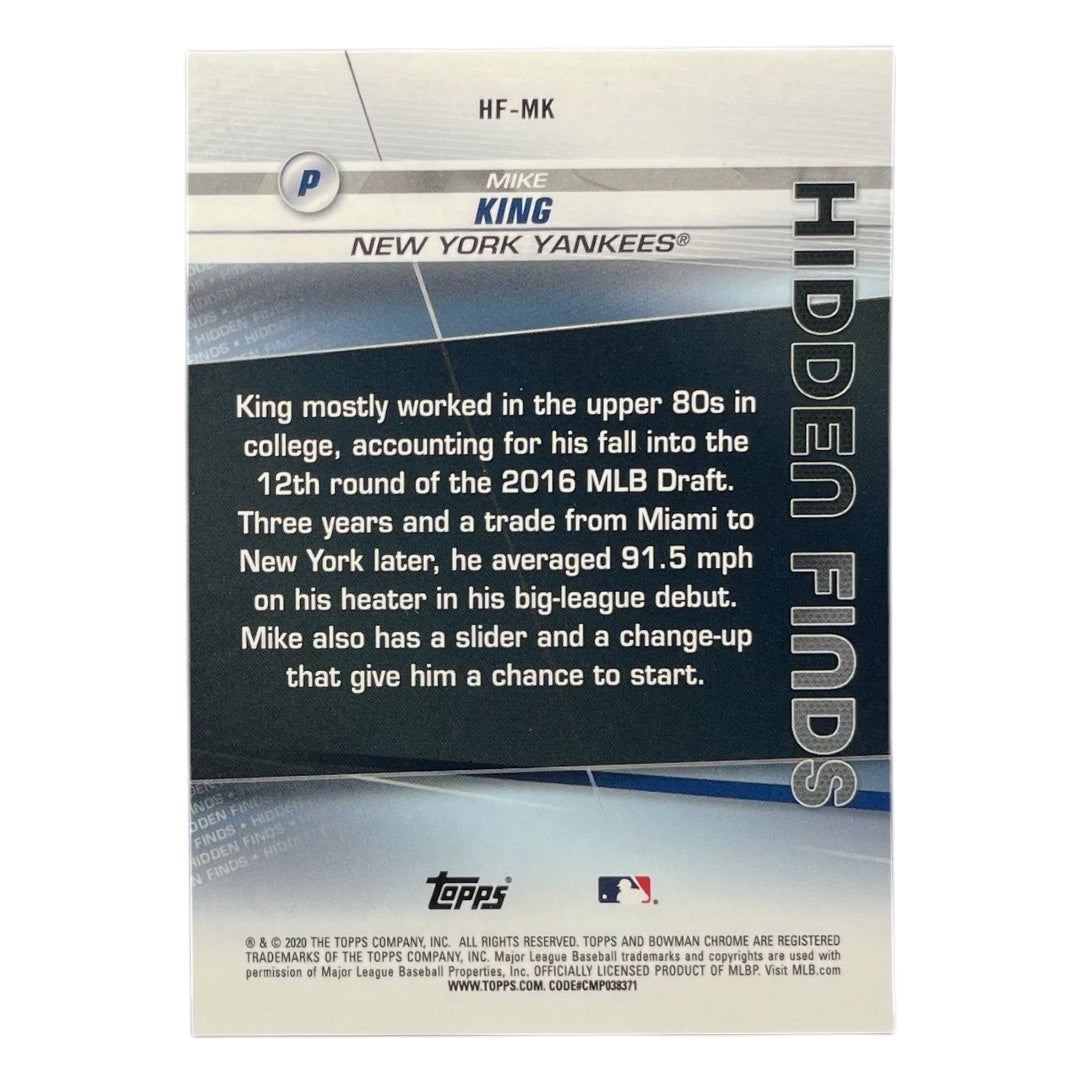 TOPPS MLBカード BOWMAN CHROME MIKE KING NEW YORK YANKEES /25 #HF-MK 中古 IT2