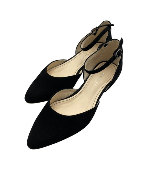 REGAL リーガル アンクルストラップ ローヒール パンプス F06L ブラック 23.5cm 中古 D4