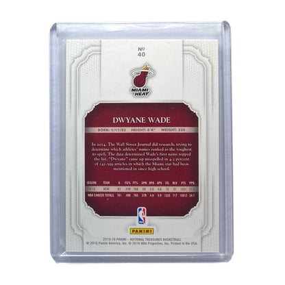 PANINI NBAカード NATIONAL TREASURES DWYANE WADE HEAT /99 #40 中古 IT2