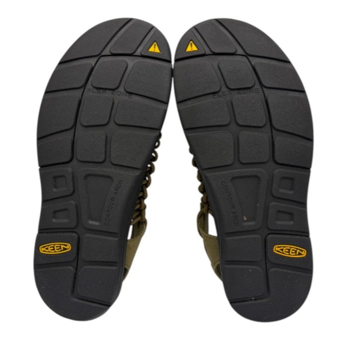 KEEN キーン UNEEK ユニーク ダークオリーブ サンダル 27cm 1023381 メンズ 夏 オープンエア・スニーカー 靴 シューズ 中古 W４