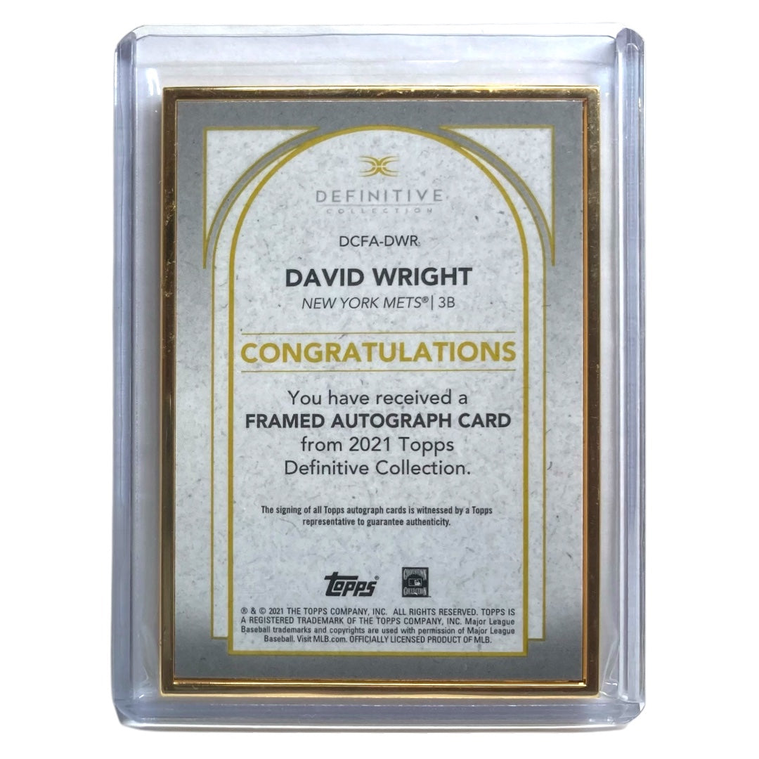 TOPPS MLBカード DEFINITIVE COLLECTION DAVID WRIGHT NEW YORK METS /30 #DCFA-DWR 中古 IT2