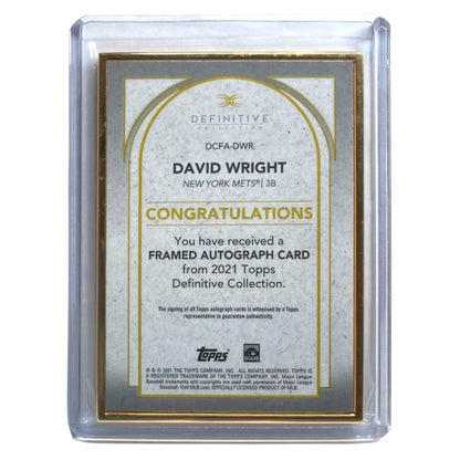 TOPPS MLBカード DEFINITIVE COLLECTION DAVID WRIGHT NEW YORK METS /30 #DCFA-DWR 中古 IT2