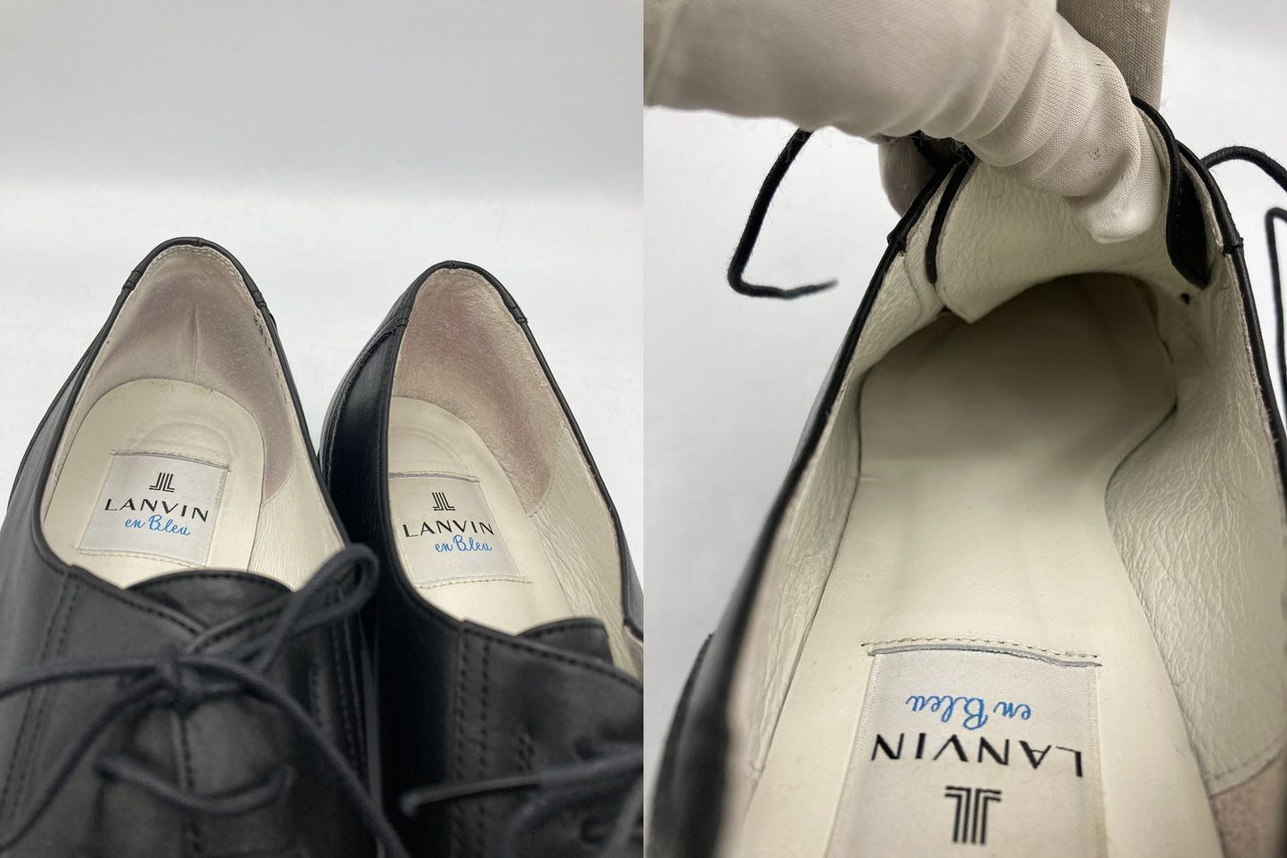 LANVIN en Bleu ランバン オンブルー レザー ストレートチップ ドレスシューズ 2316 サイズ24.5cm 中古 D4