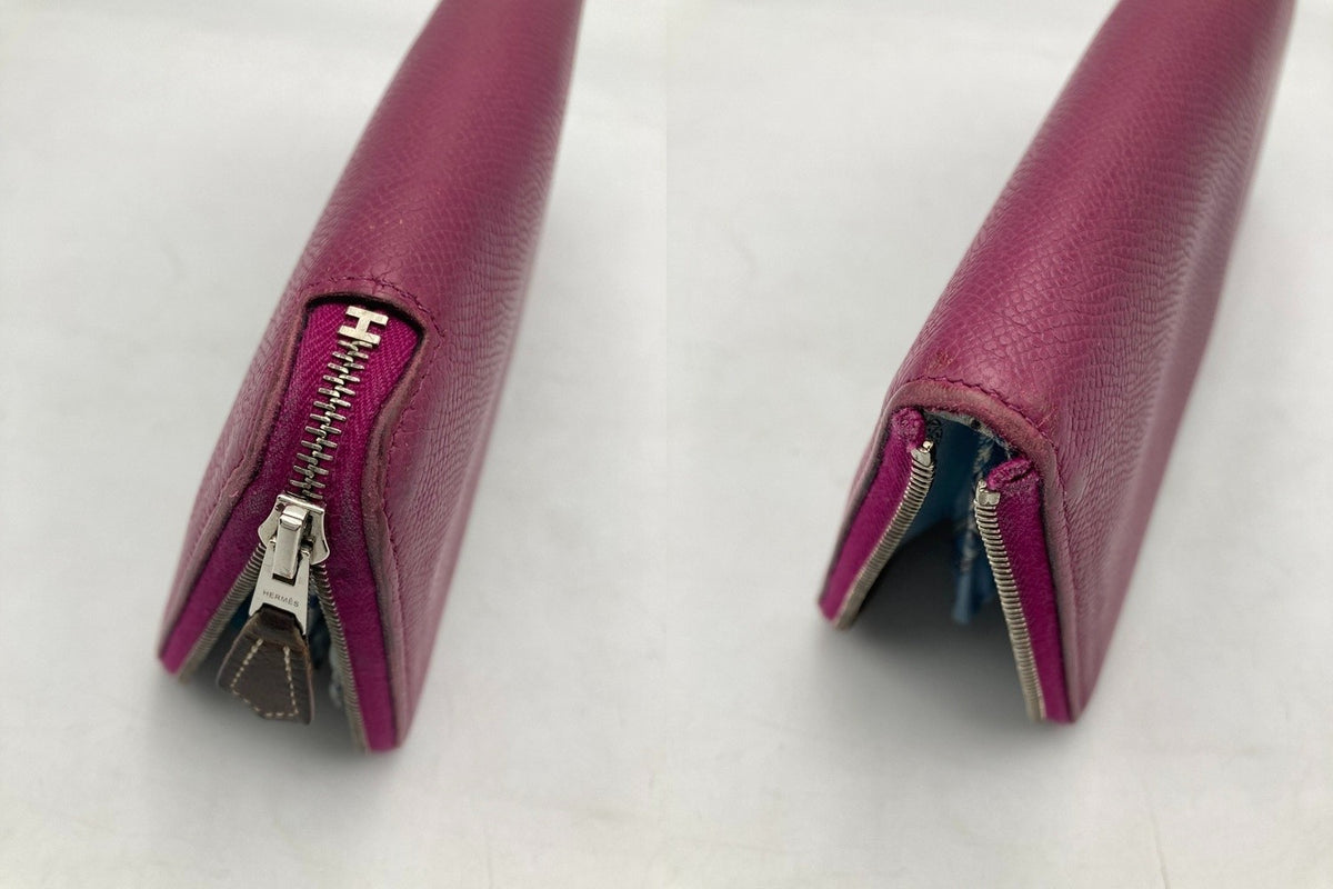 HERMES エルメス アザップ シルクイン ロング ラウンドファスナー長財布 ヴォ―エプソン 中古 D4