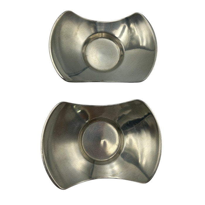 静寿居 蔵苑 純錫分銅茶托 5客 和食器 小皿 お茶用品 中古 W４