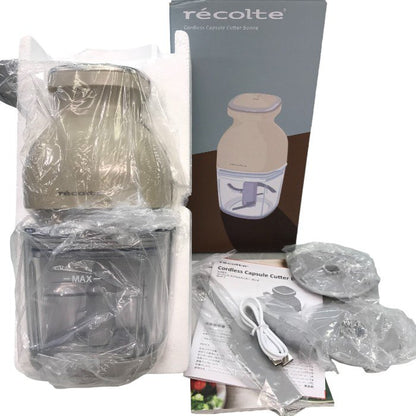 recolte レコルト コードレスカプセルカッターボンヌ チョッパー フードプロセッサー みじん切り器 電動 1台8役 RCP-7(W) 中古 Y1