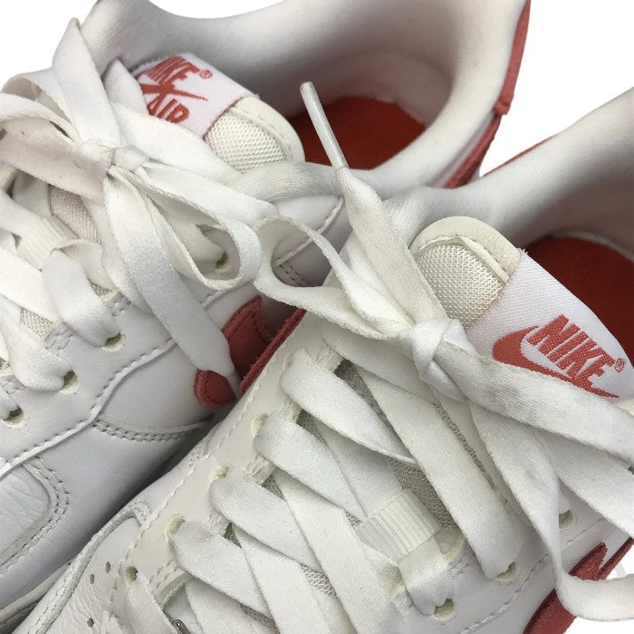 NIKE ナイキ エアフオース1 スニーカー レディース ローカット AIR FORCE バレンタインデー ホワイト/レッド 22.5cm FQ7626-100 中古 T1