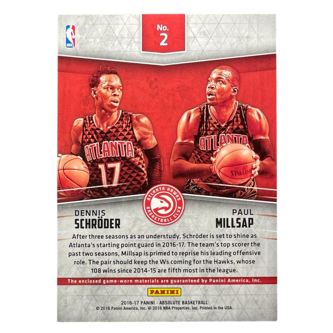 PANINI NBAカード ABSOLUTE DENNIS SCHRODER PAUL MILLSAP ATLANTA HAWKS /149 #2 中古 IT2