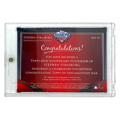 TOPPS MLBカード DIAMOND ANNIVERSARY 60TH STEPHEN STRASBURG WASHINGTON NATIONALS /60 #60A-SS 中古 IT1