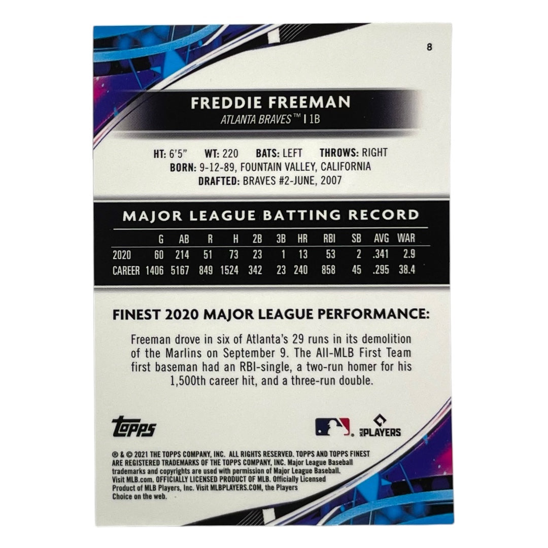 TOPPS MLBカード FINEST FREDDIE FREEMAN ATLANTA BRAVES /300 #8 中古 IT2