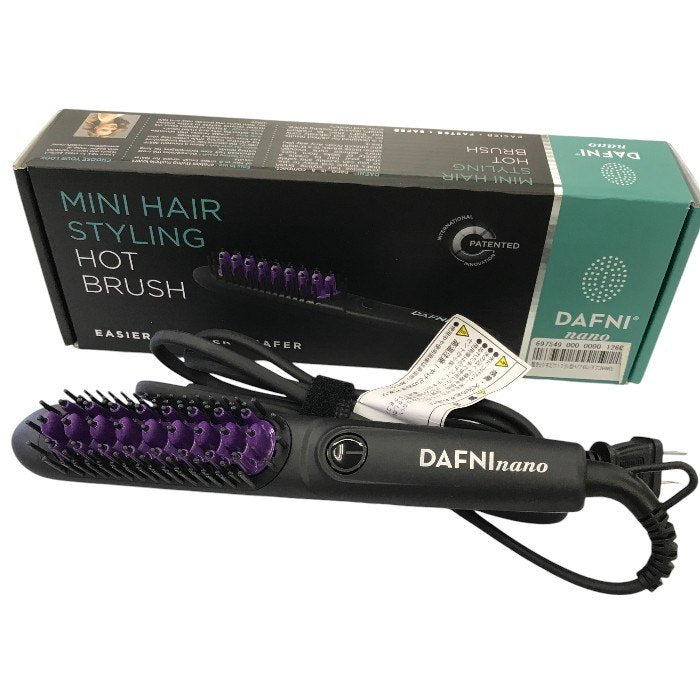 ヤーマン DAFNI nano ダフニナノ ブラシ型ヘアアイロン ブラック パープル DH1.6N 中古 Y1