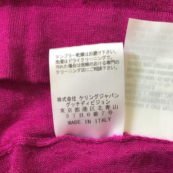 GUCCI グッチ ニット トップス レディース 長袖 ニット 薄手 ハート柄 ピンク系 Sサイズ セーター ブランド 秋 冬 中古 KW1