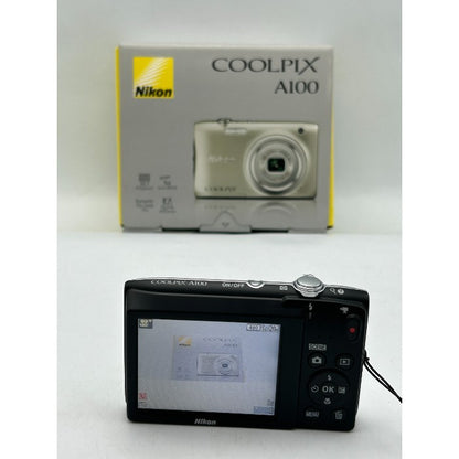 Nikon ニコン COOLPIX デジタルカメラ シルバー 光学5倍ズーム コンパクト 薄型 A100SL デジカメ クールピクス カメラ 撮影 動画 中古 W４