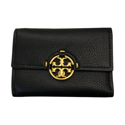 TORY BURCH トリーバーチ ミラー ミディアム ウォレット 財布 レディース 三つ折り レザー ブラック 10005626 中古 T1