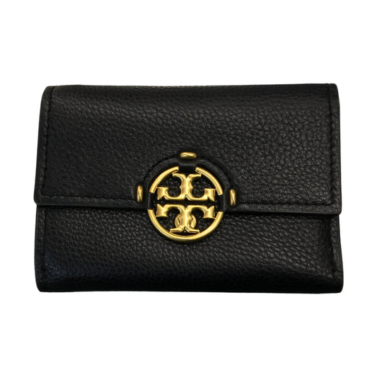 TORY BURCH トリーバーチ ミラー ミディアム ウォレット 財布 レディース 三つ折り レザー ブラック 10005626 中古 T1