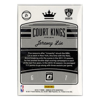 PANINI NBAカード DONRUSS OPTIC PRIZM JEREMY LIN BROOKLYN NETS #27 中古 IT1