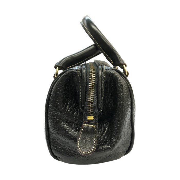 PELLE BORSA ペレボルサ PICOLO IN MILANO ボストンバッグ レディース レザー ミニサイズ ショルダーバッグ ブラック 中古 T1