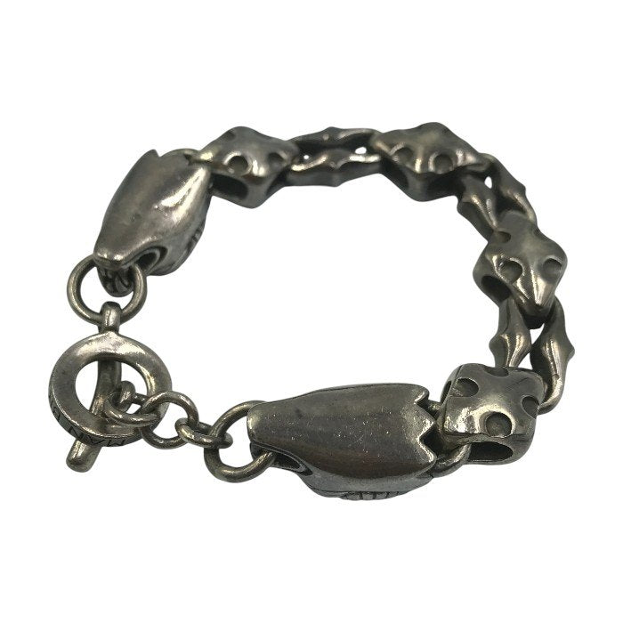 WOLF MAN B.R.S ウルフマンブラザーズ ブレスレット メンズ シルバー925 チェーン BRS ウルフヘッド 重厚 20cm 中古 T1