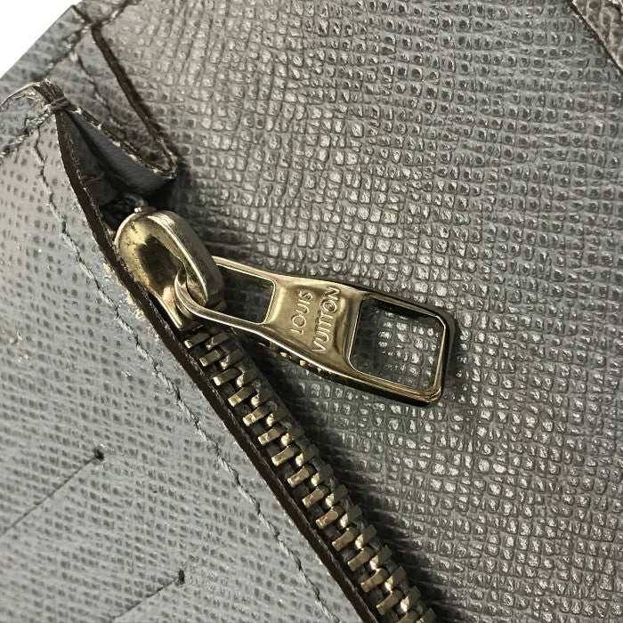 LOUIS VUITTON ルイヴィトン タイガ ポルトフォイユブラザ 長財布 メンズ 2つ折り シンプル 定番 グレー M32653 中古 T1