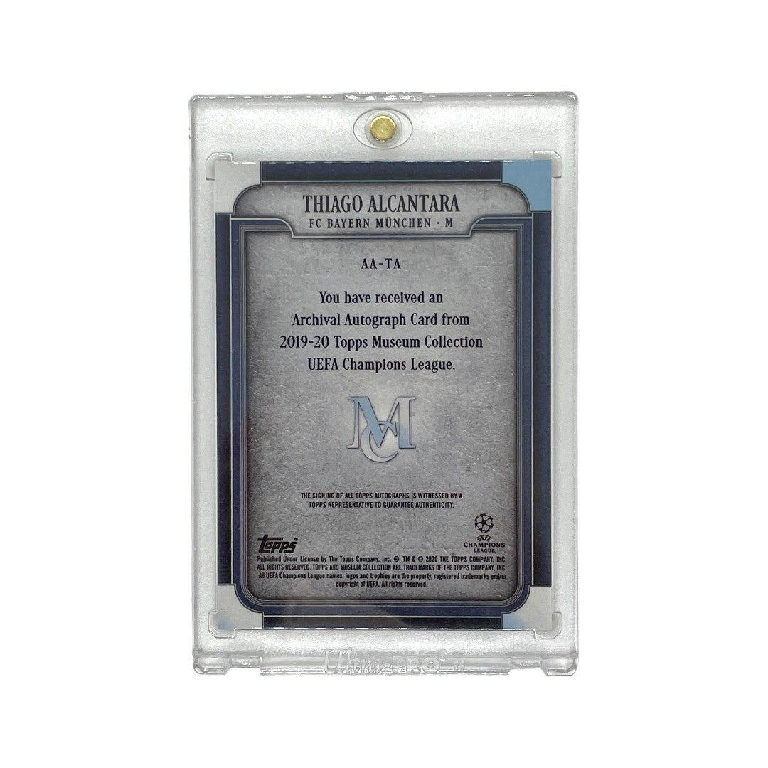 TOPPS サッカーカード MUSEUM COLLECTION ARCHIVAL AUTOGRAPH THIAGO ALCANTARA BAYERN MUNCHEN 08/50 #AA-TA 中古 IT1