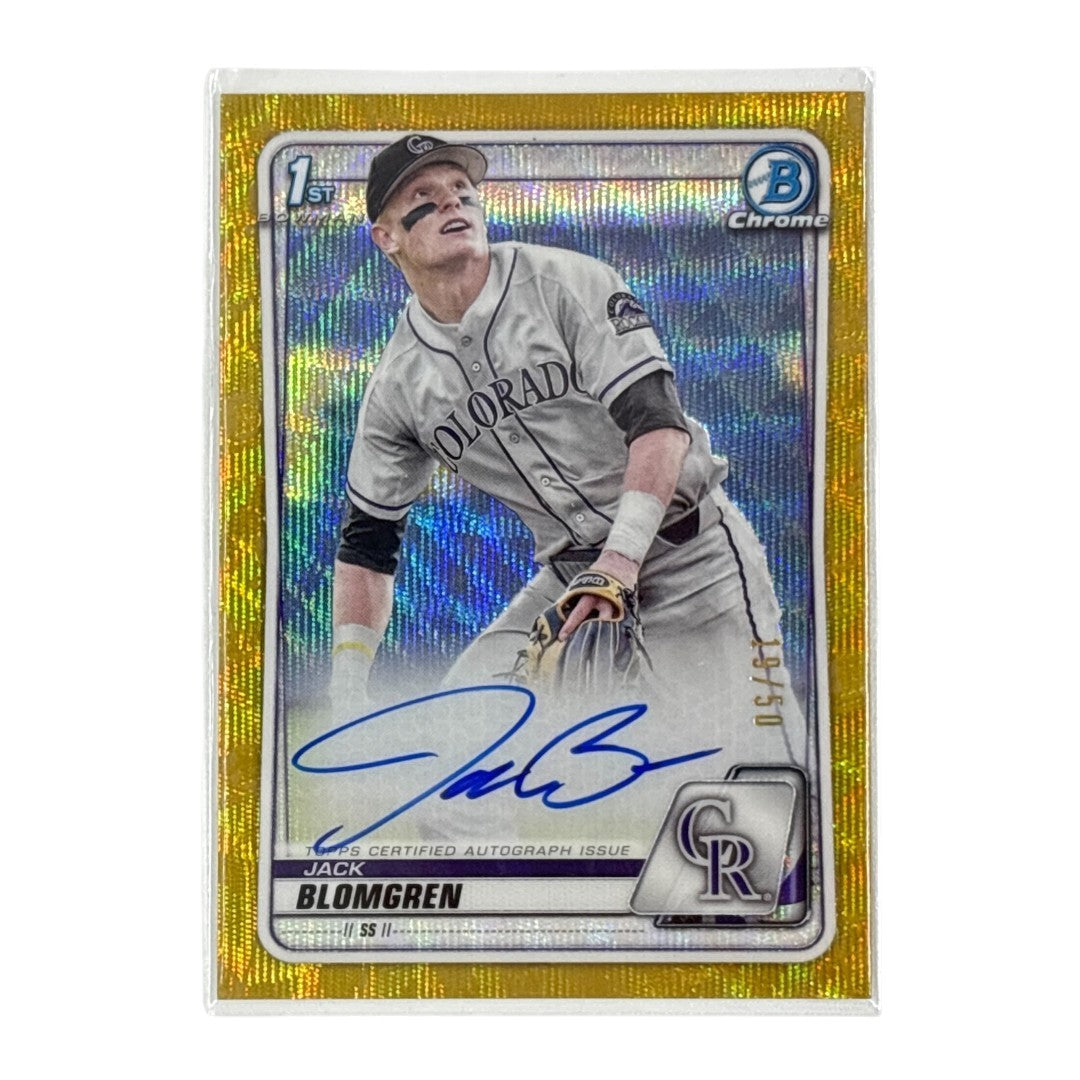 TOPPS MLBカード BOWMAN CHROME 1ST JACK BLOMGREN COLORADO ROCKIES /50 #CDA-JB 中古 IT1