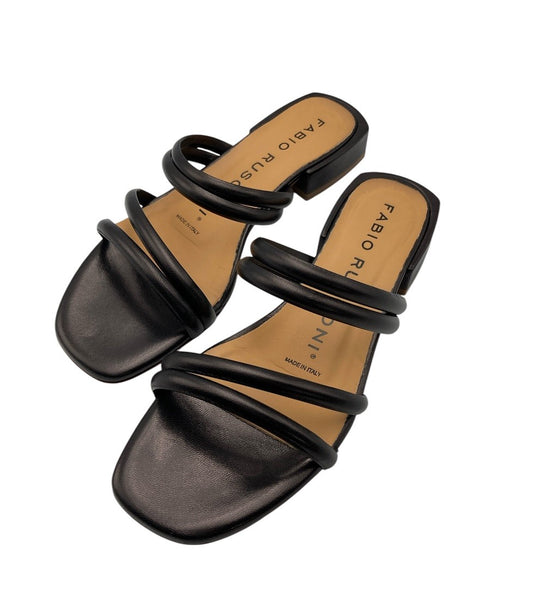 FABIO RUSCONI ファビオルスコーニ レザー クワッドラインサンダル サイズ37 中古 D4