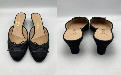 CHANEL シャネル ココマーク ヴィンテージ加工 ミュール G28285Y02533 サイズ37.5 中古 D4