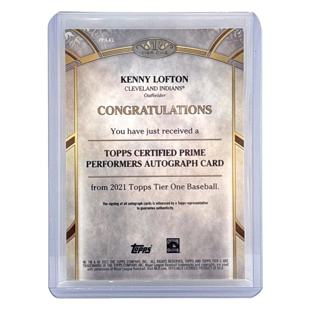 TOPPS MLBカード TIER ONE KENNY LOFTON CLEVELAND INDIANS /300 #PPA-KL 中古 IT1