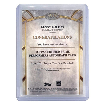 TOPPS MLBカード TIER ONE KENNY LOFTON CLEVELAND INDIANS /300 #PPA-KL 中古 IT1