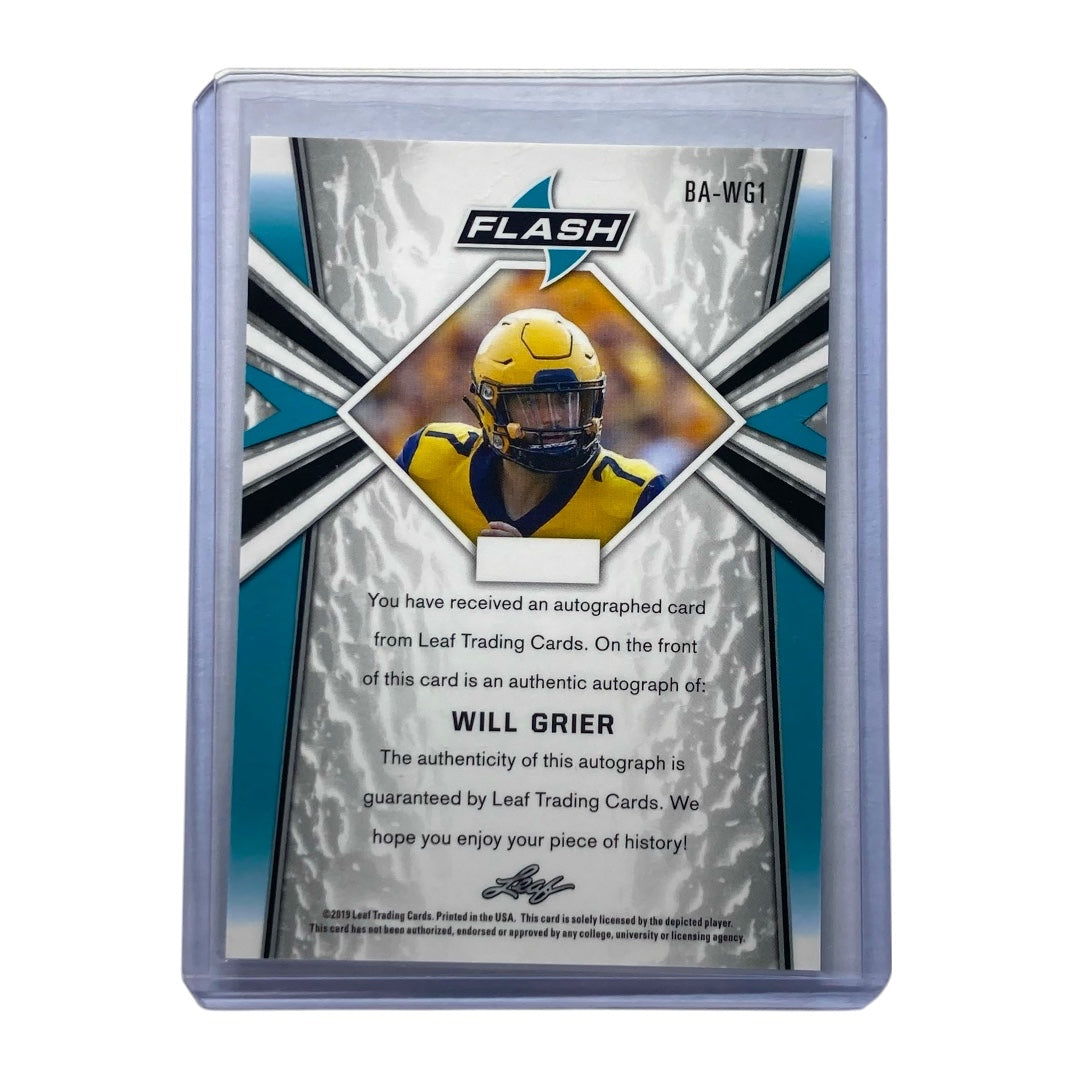 Leaf NFLカード FLASH WILL GRIER #BA-WG1 中古 IT2