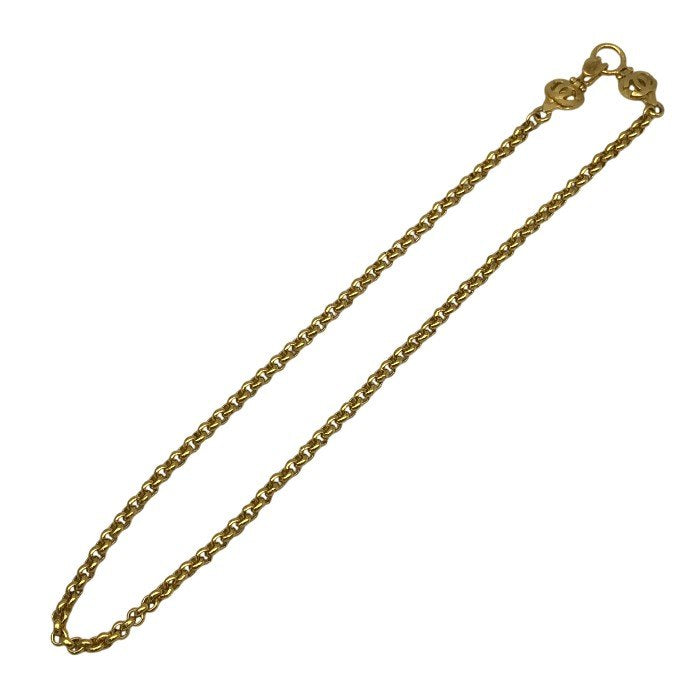 CHANEL シャネル ネックレスチェーン レディース ロング ロールチェーン ココマーク ヴィンテージ ゴールド 70cm 中古 T1