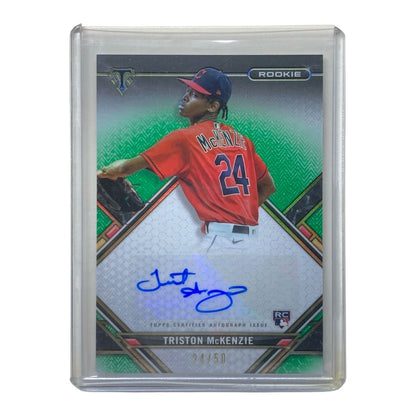 TOPPS MLBカード TRIPLE THREADS TRISTON MCKENZIE INDIANS 24/50 #RAC-TM 中古 IT2