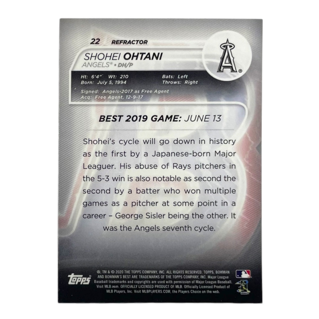 TOPPS MLBカード BOWMAN'S BEST SHOHEI OHTANI ANGELS #22 中古 IT2