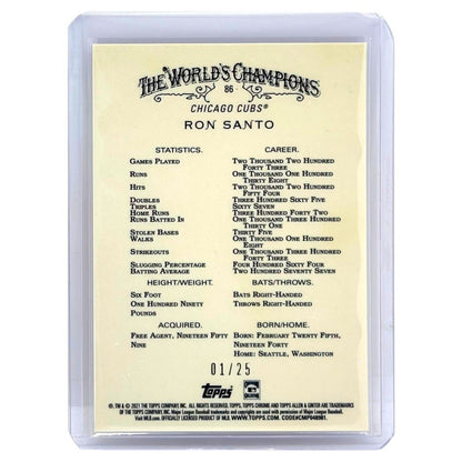 TOPPS MLBカード CHROME ALLEN & GINTER RON SANTO CHICAGO CUBS /25 #86 中古 IT1