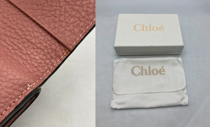 Chloe クロエ グレインレザー アルファベット スモールトリフォールド 3つ折り財布 中古 D4