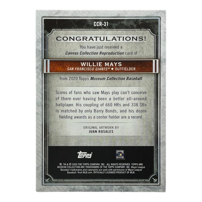 TOPPS MLBカード MUSEUM COLLECTION WILLIE MAYS SAN FRANCISCO GIANTS #CCR-31 中古 IT2