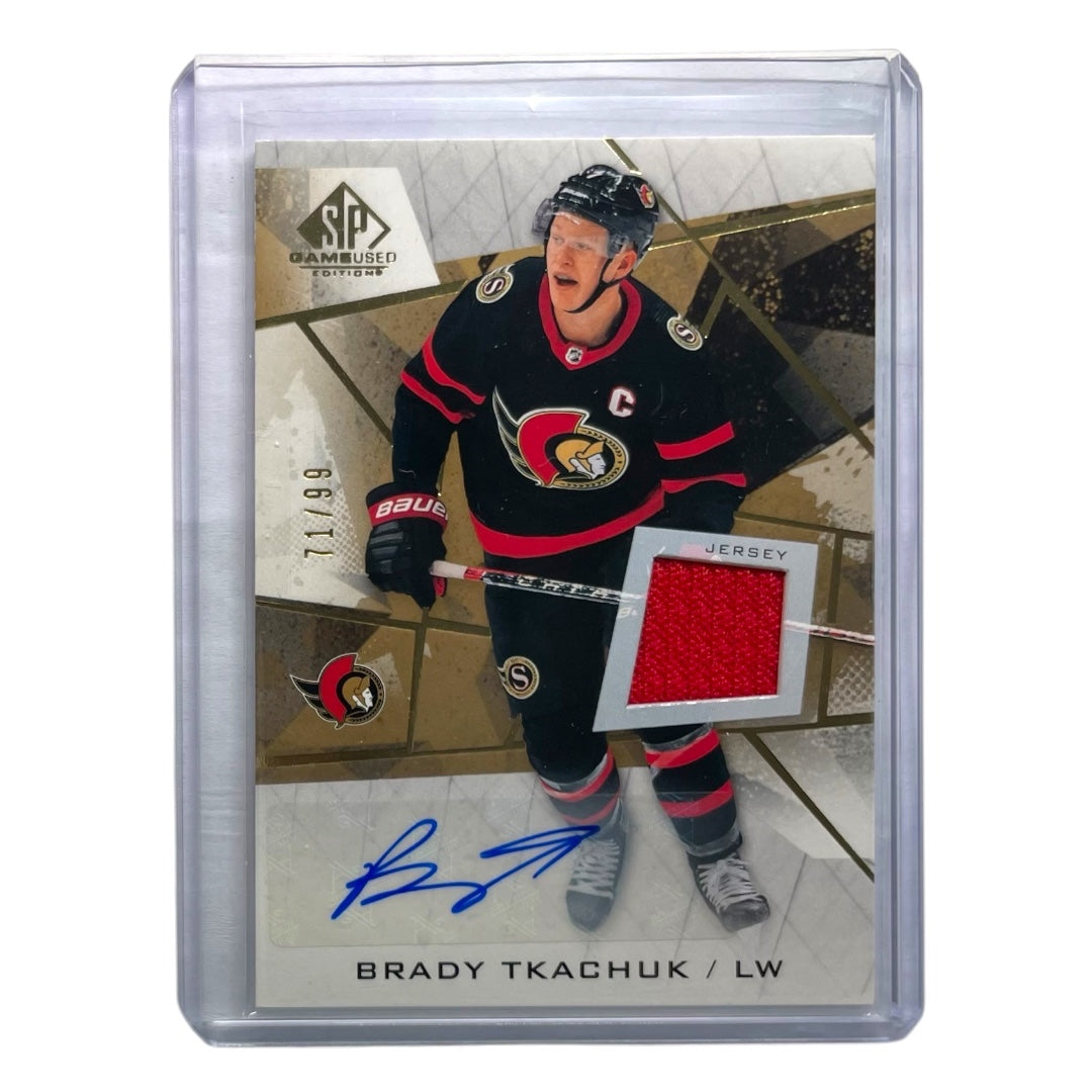 UPPER DECK NHLカード SP GAME USED BRADY TKACHUK OTTAWA SENATORS /99 #25 中古 IT2