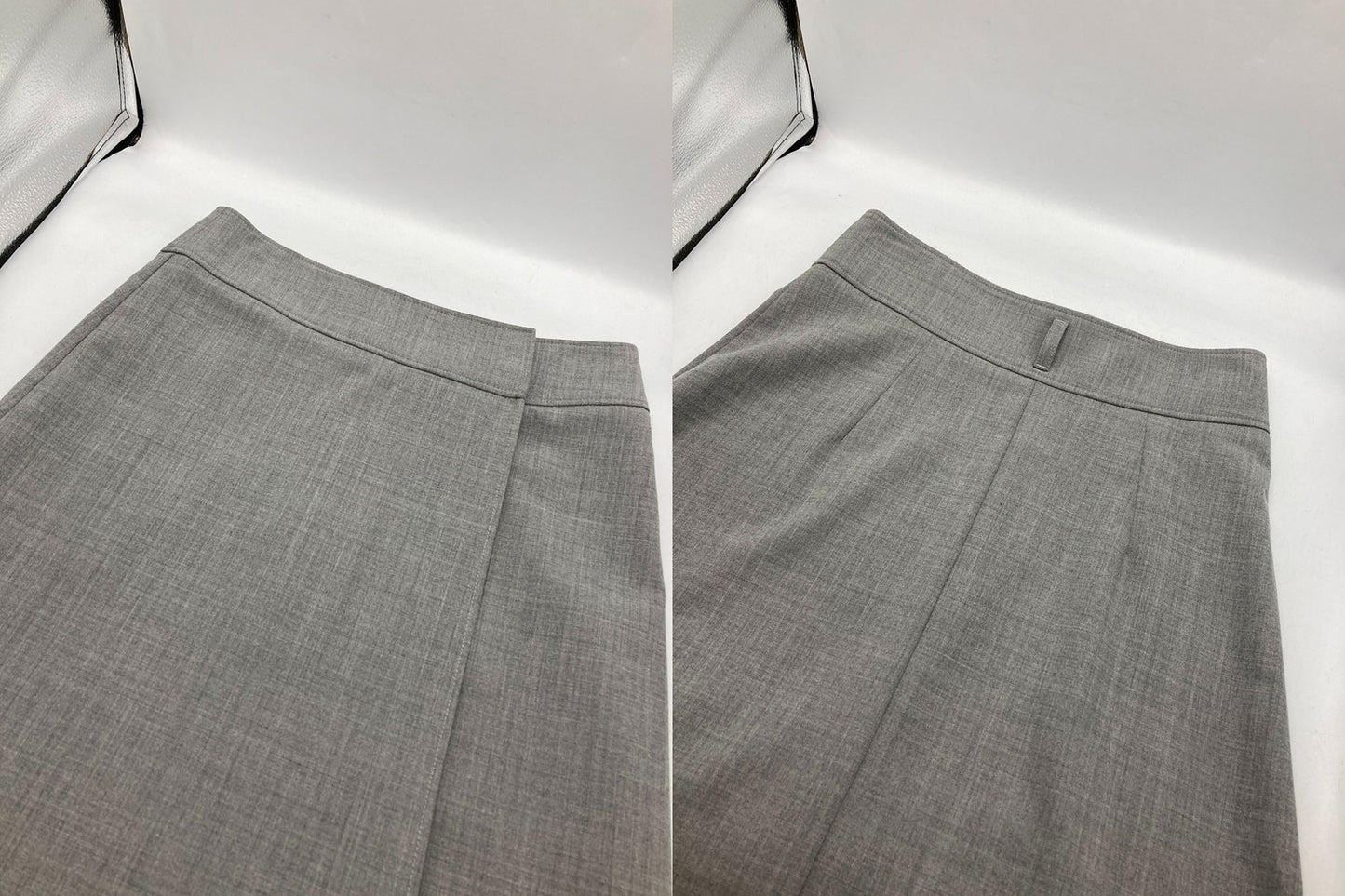 PESERICO ペセリコ ウエストベルト飾り ラップスカート  LS1217115 サイズ40 グレー 中古 D4