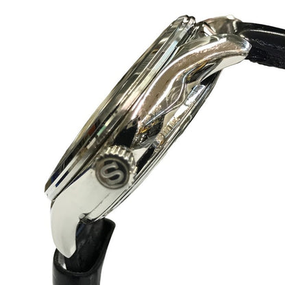 SEIKO PRESAGE プレザージュ SARY187 腕時計 メンズ 自動巻き アナログ Basic Line Japanese Garden レザーバンド シルバー/ネイビー 4R39-00W0 中古 T1