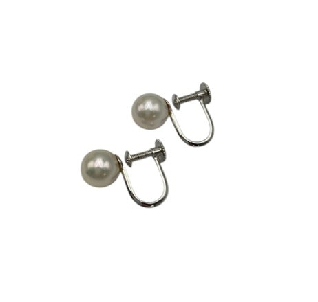 K14WG 6.5mmパール イヤリング 中古 D4