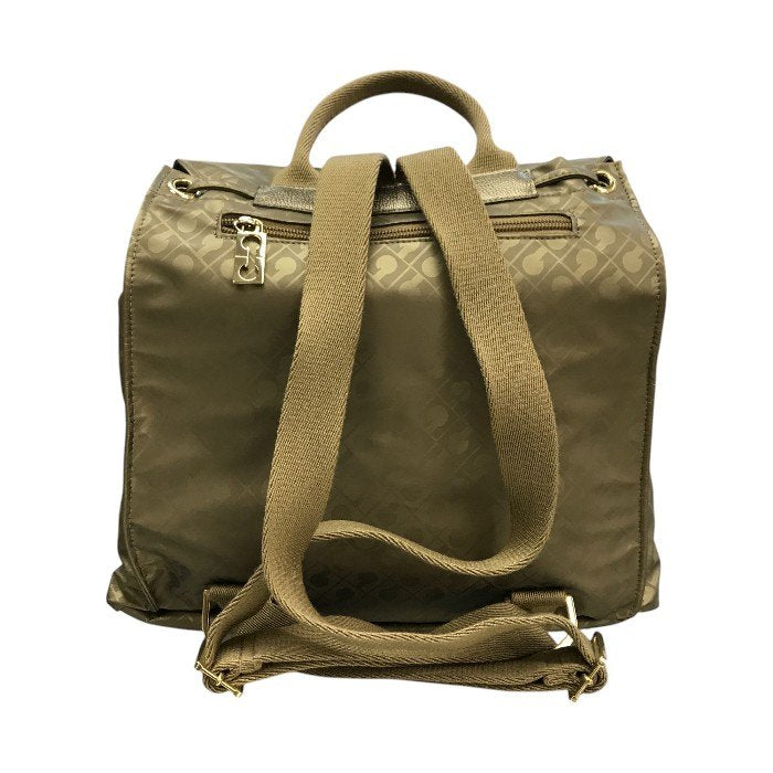 GHERARDINI ゲラルディーニ リュック レディース バックパック マグネット開閉 メタリック ベージュ 中古 T1