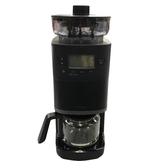 シロカ コーン式全自動コーヒーメーカー カフェばこPRO ブラック SC-C251(K) 中古 Y1